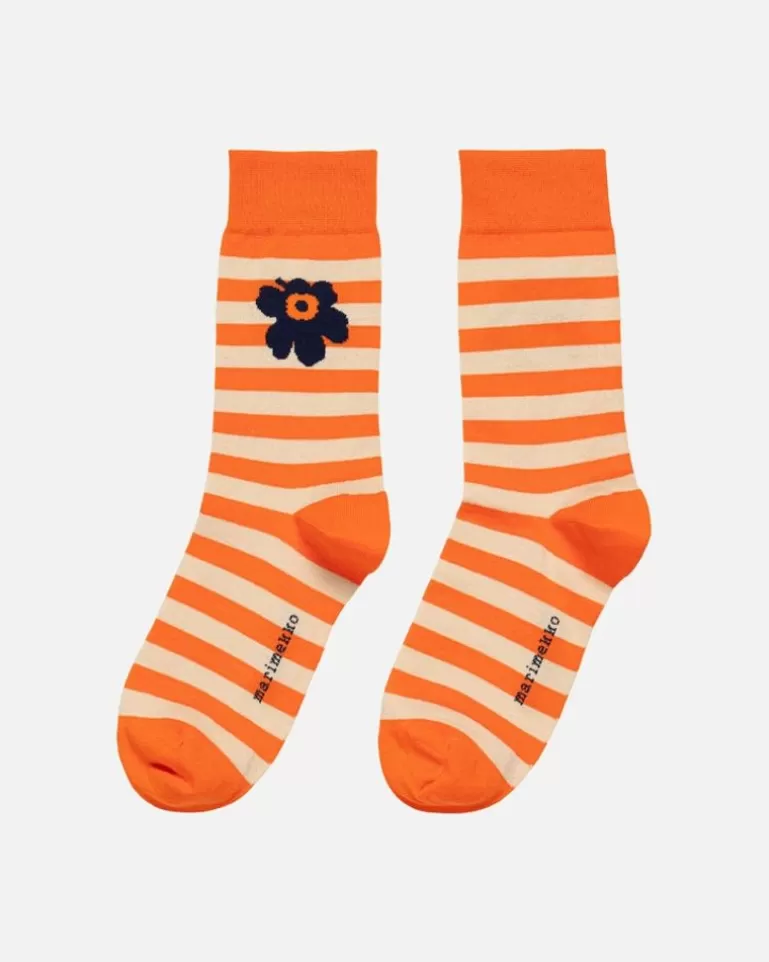 Online Kioski Kasvaa Tasaraita Unikko Socks Woman Socks