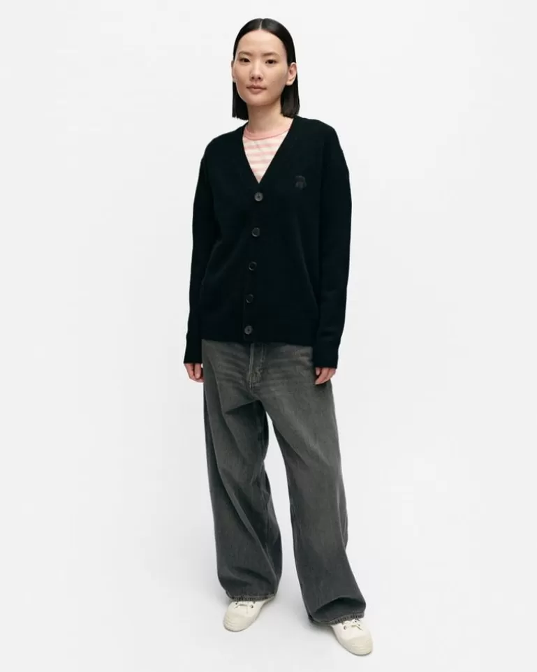 Best Sale Kioski Sif Unikko Placement Wool Cardigan Woman Tops & Tunics