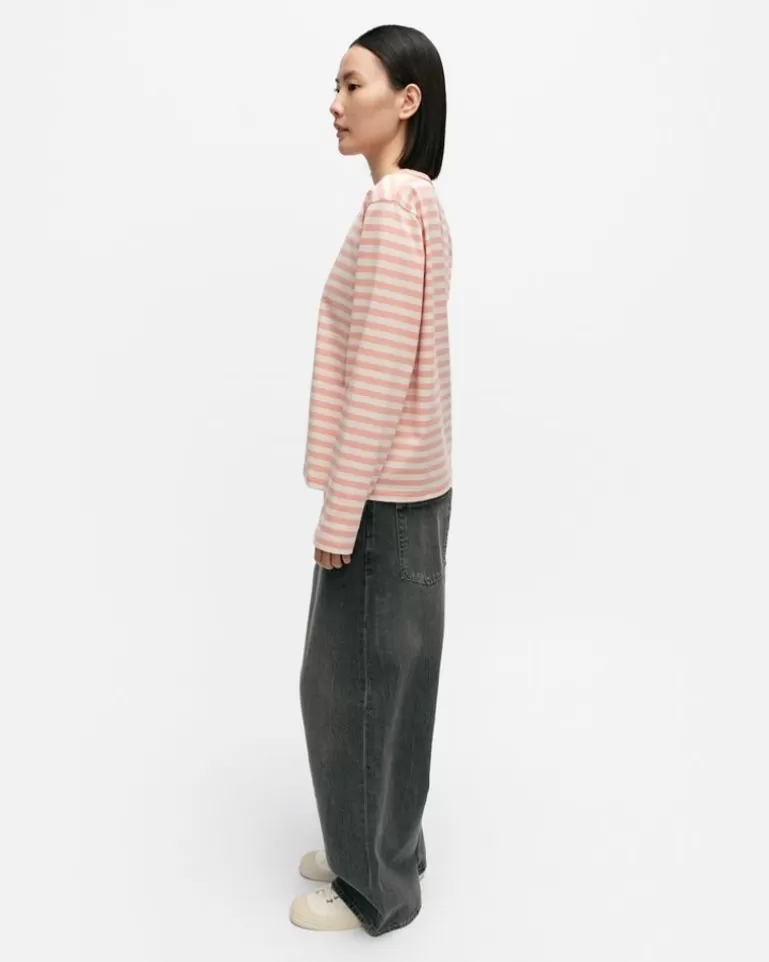 Online Kioski Tasaraita Relaxed Longsleeve Jersey Top Woman Tops & Tunics