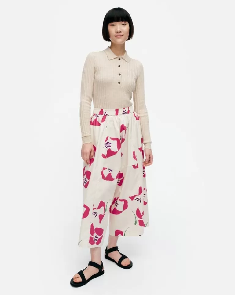 Outlet Kressida Helakka Cotton Poplin Culottes Woman Trousers