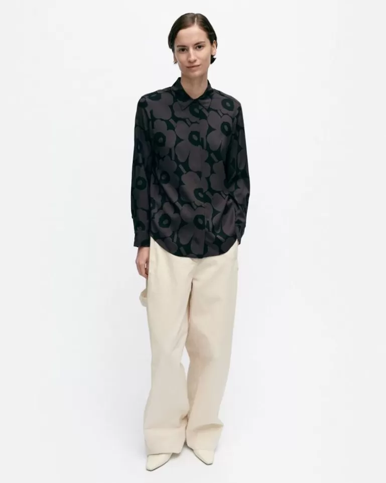 Online Maija Unikko Silk Shirt Woman Tops & Tunics