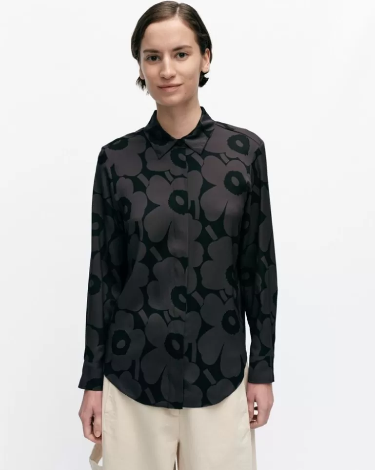 Online Maija Unikko Silk Shirt Woman Tops & Tunics