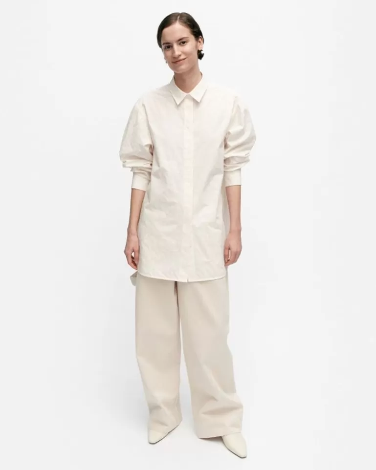 Best Sale Muoto Piirto Unikko Cotton Poplin Shirt Woman Tops & Tunics