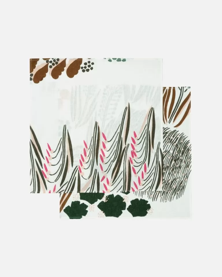Best Random Assortment Linen Napkins 2 Pcs Varying Colours & Patterns Woman Kitchen & Dining
