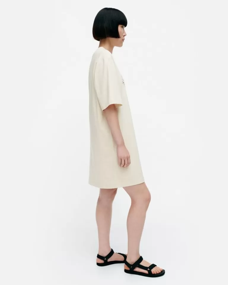 Shop Sateet Unikko Jersey Dress Woman Dresses