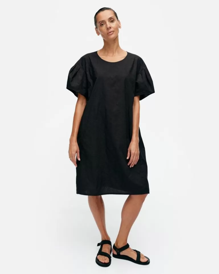 Shop Vuolle Mini Unikko Cotton Poplin Dress Woman Dresses